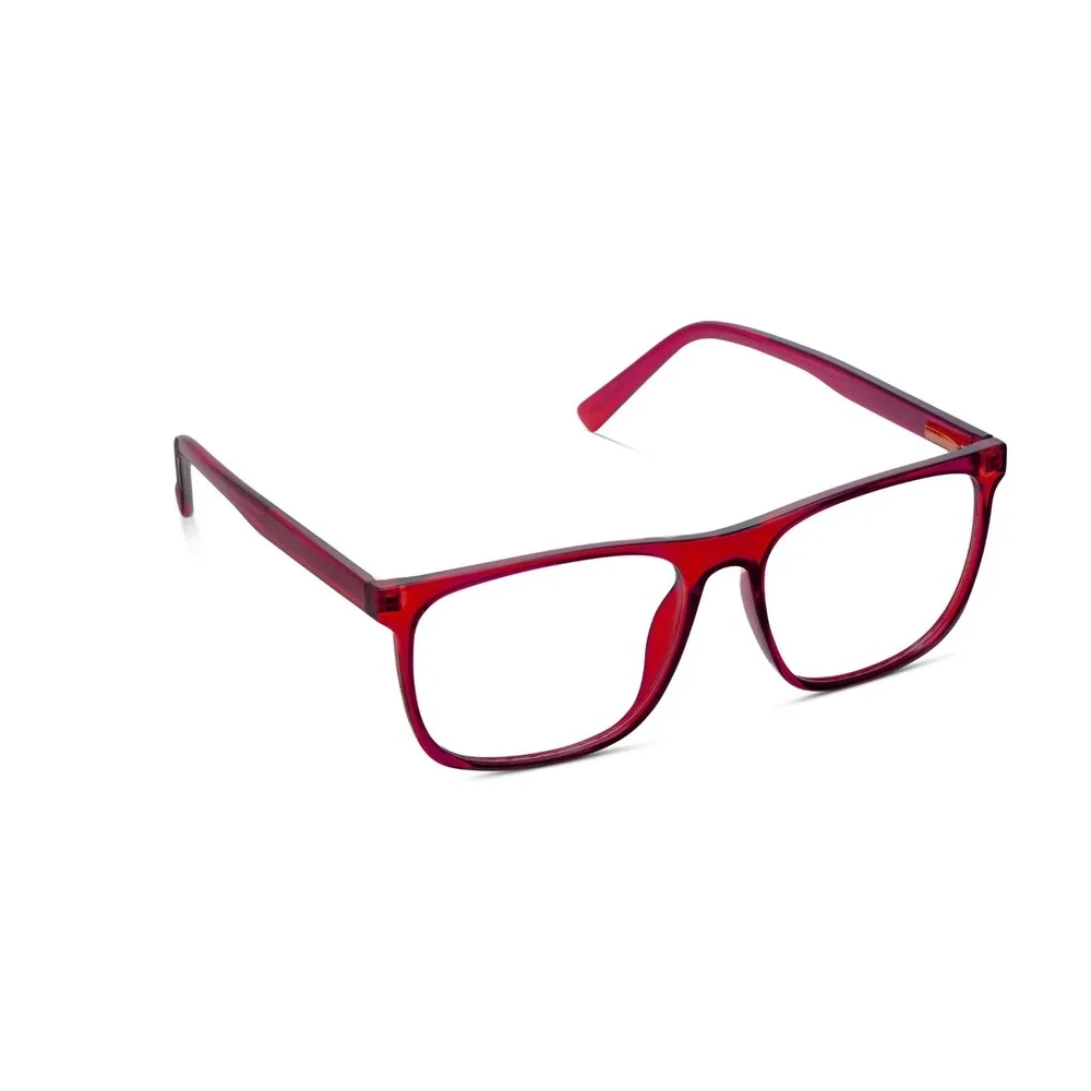 New Red Latitude Peepers Blue Light Filtering Readers +2.00